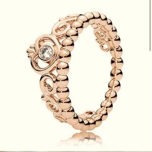 Pandora size 7 ring rose gold but sterling silver 925